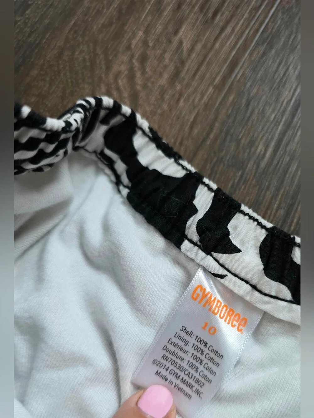 Gymboree black & white geo floral skort